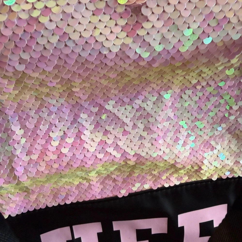 Pink Sequin 'CHEER' Tote Bag